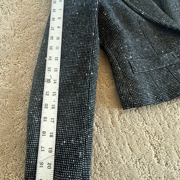 Vintage Pendleton Cropped Wool Blazer Jacket Size 6 Black White Textured - Picture 5 of 8